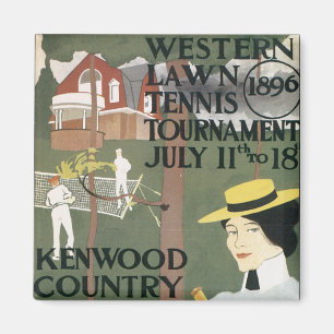 Imán Poster de tenis de Vintage Chicago