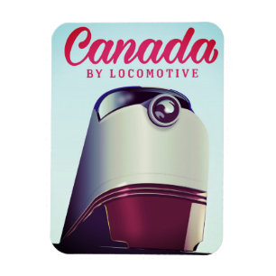 Imán Póster de tren de Canadá en locomotora de los años