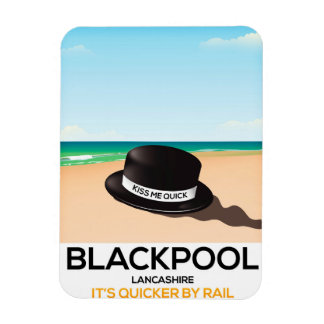 Imán Póster de tren de viaje de Blackpool sombrero "kis