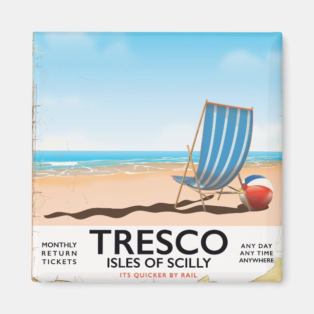 Imán Poster de Tresco Isles de Scilly (Frente)