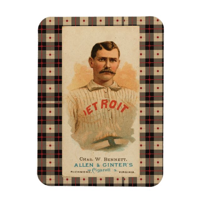 Imán Poster de un jugador de béisbol de Detroit (Vertical)