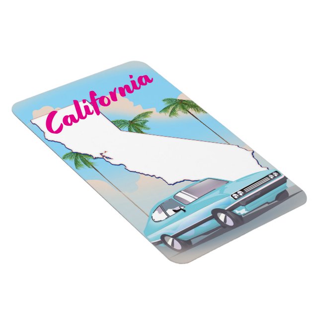 Imán Póster de vacaciones al estilo vintage de Californ (Lado Derecho)