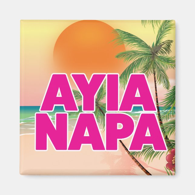 Imán Póster de vacaciones de Ayia Napa (Frente)