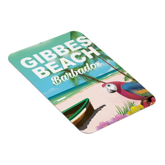 Imán Poster de vacaciones de Gibbes Beach Barbados (Lado Derecho)