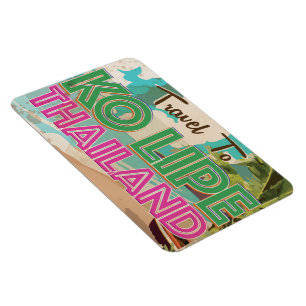 Imán Poster de vacaciones de Ko Lipe Thailand Vintage