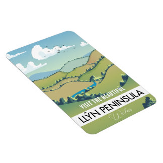 Imán Poster de vacaciones de la Península de Gales de L
