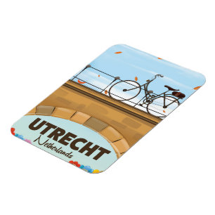 Imán Poster de vacaciones de Utrecht, Países Bajos.