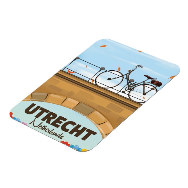 Imán Poster de vacaciones de Utrecht, Países Bajos. (Lado Izquierdo)