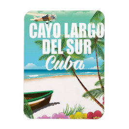 Imán Poster de vacaciones en la playa de Cayo Largo del