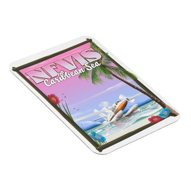 Imán Póster de vacaciones en Nevis. (Lado Derecho)
