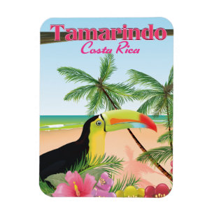 Imán Poster de vacaciones en playa de Tamarindo Costa R