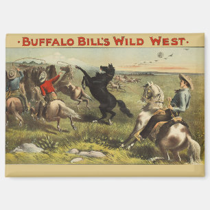 Imán Póster de vaquero del oeste salvaje de Buffalo Bil