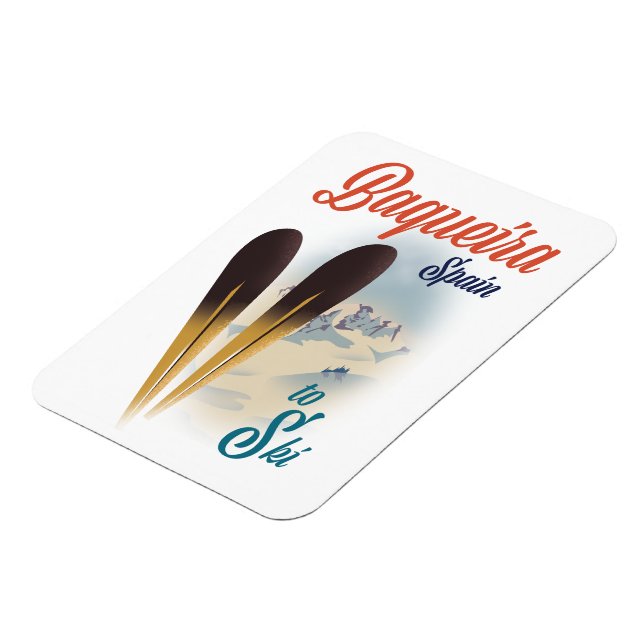 Imán Póster de viaje a Baqueira España (Lado Izquierdo)