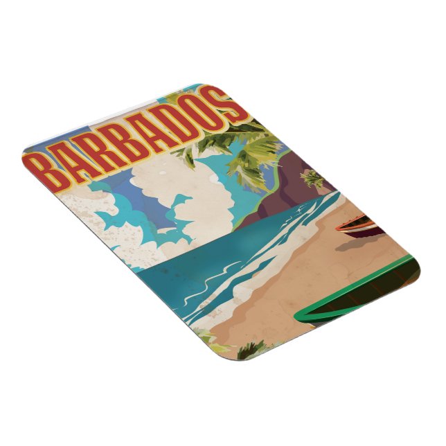 Imán Póster de viaje a Barbados (Lado Derecho)