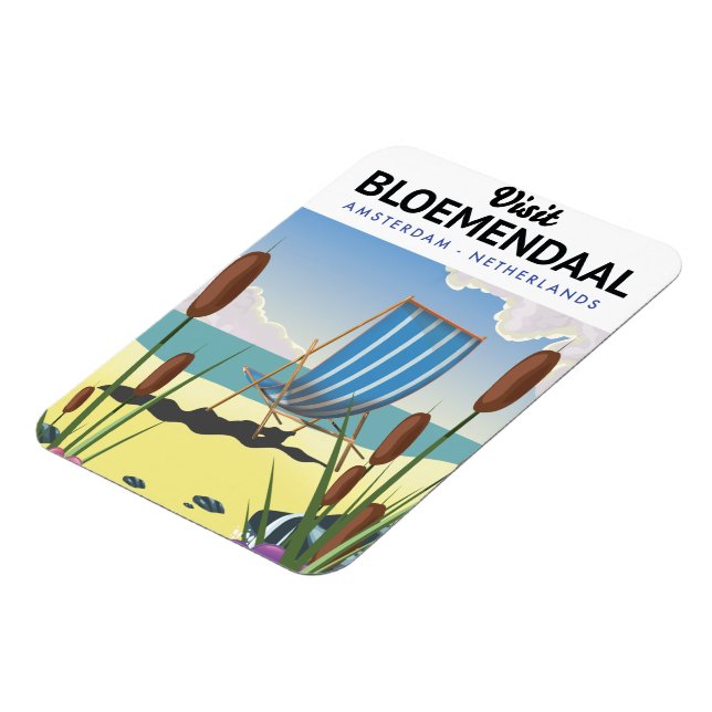 Imán Póster de viaje a Bloemendaal Amsterdam (Lado Izquierdo)