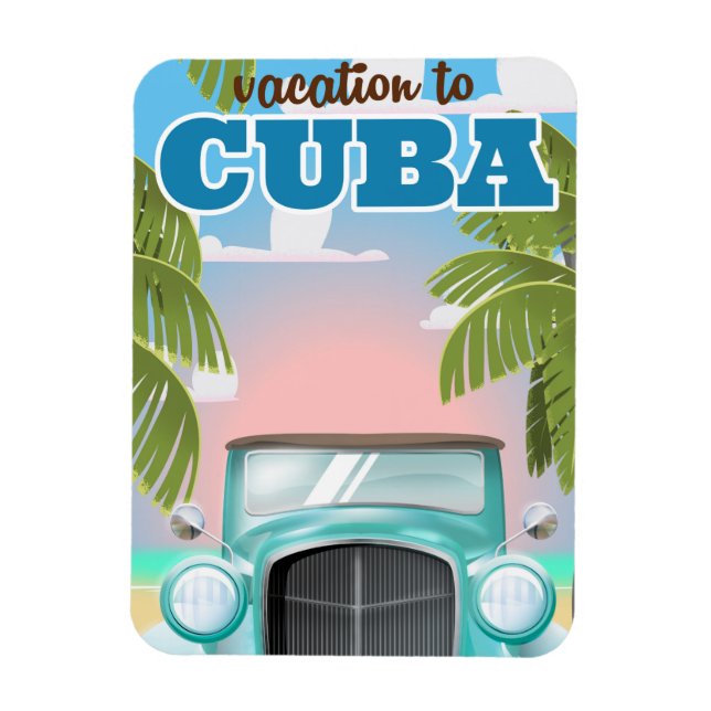 Imán Póster de viaje a Cuba vacaciones (Vertical)