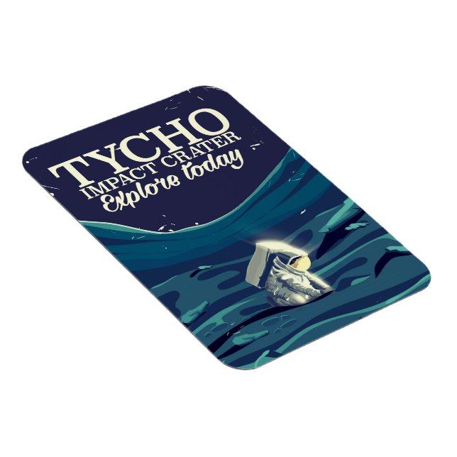 Imán Póster de viaje a la luna de Tycho (Lado Derecho)