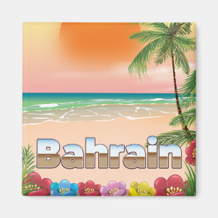 Imán Póster de viaje a la playa de Bahrein