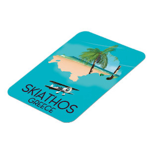Imán Póster de viaje a Skiathos Grecia