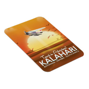 Imán Póster de viaje de aventura en el desierto de Kala