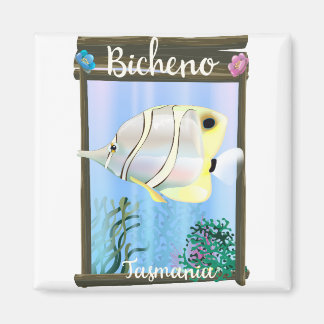 Imán Poster de viaje de Bicheno Tasmania