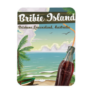 Imán Poster de viaje de Bribie Island Australia