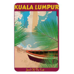 Imán Poster de viaje de Kuala Lumpur