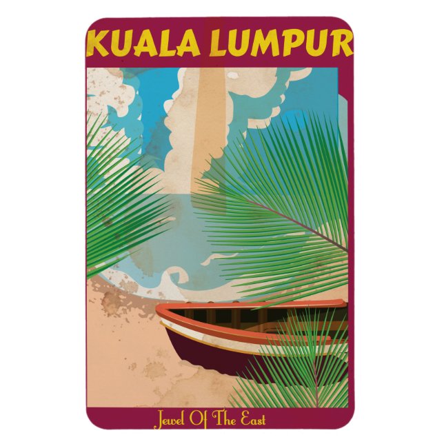 Imán Poster de viaje de Kuala Lumpur (Vertical)