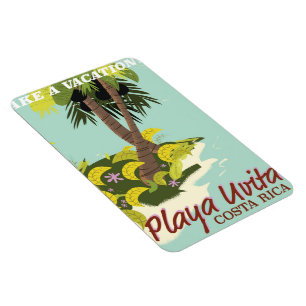Imán Póster de viaje de la playa Uvita, Costa Rica