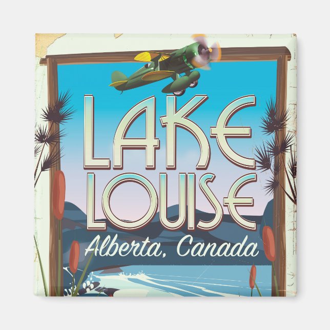 Imán Póster de viaje de Lake Louise, Alberta Canadá (Frente)