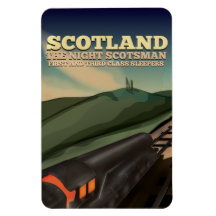 Póster de viaje de locomotora de Escocia