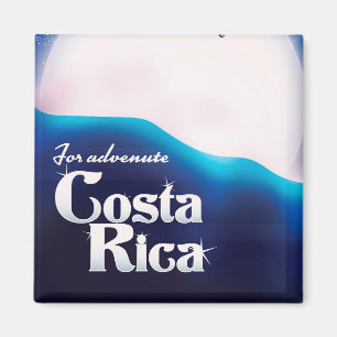 Imán Póster de viaje de luna de aventura de Costa Rica