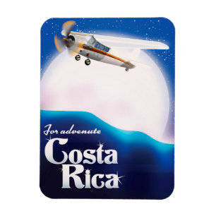 Imán Póster de viaje de luna de aventura de Costa Rica