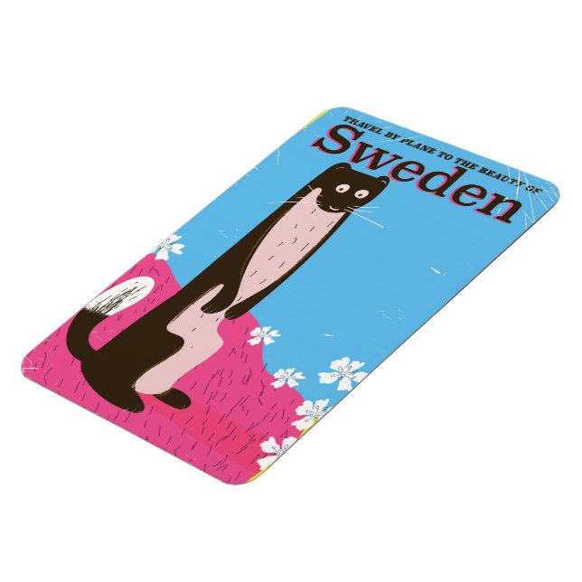 Imán Poster de viaje de Personalizado de Suecia (Lado Izquierdo)