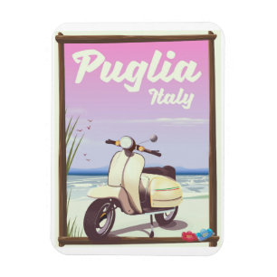 Imán Póster de viaje de Púglia Italia.