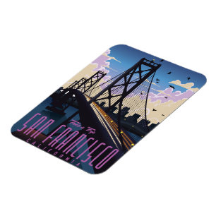 Imán Póster de viaje de San Francisco