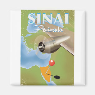 Imán Póster de viaje de vuelo a la península del Sinaí