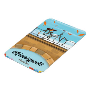 Imán Póster de viaje del canal Keizersgracht Amsterdam