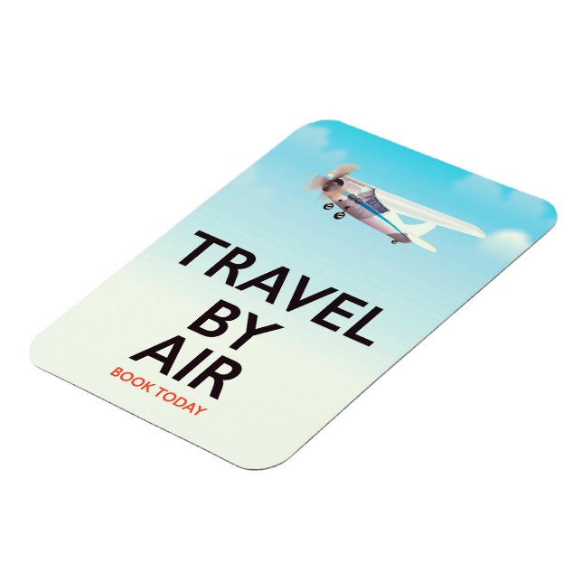 Imán Póster de viaje en avión (Lado Izquierdo)