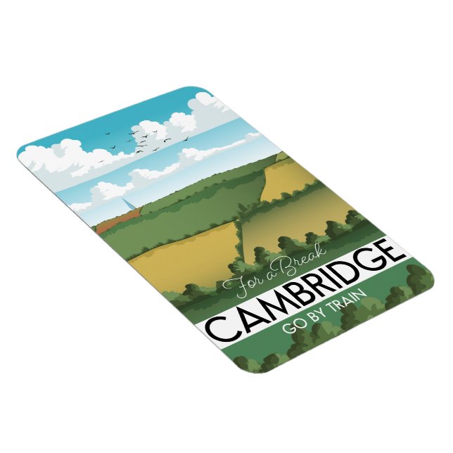 Imán Póster de viaje en tren de Cambridge (Lado Derecho)