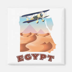 Imán Póster de viaje Mapa de Egipto vintage