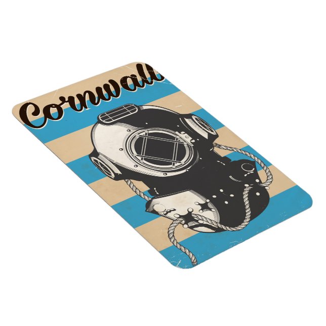 Imán Póster de viaje náutico de Cornwall (Lado Derecho)