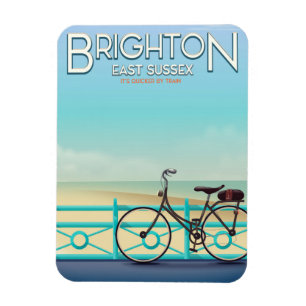 Imán Póster de viaje vintage de Brighton, East Sussex.