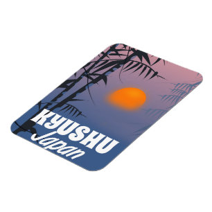 Imán Póster de viaje vintage de Kyushu Japón