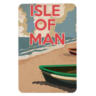 Imán Póster de viaje vintage de la Isla de Man