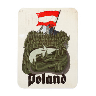 Imán Póster de viaje vintage de Polonia