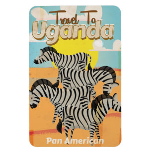 Imán Póster de viaje vintage de Uganda