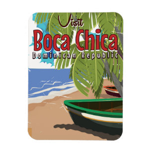 Imán Poster de viajes de Boca Chica