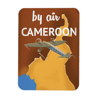 Imán Poster de viajes de Camerún Vintage