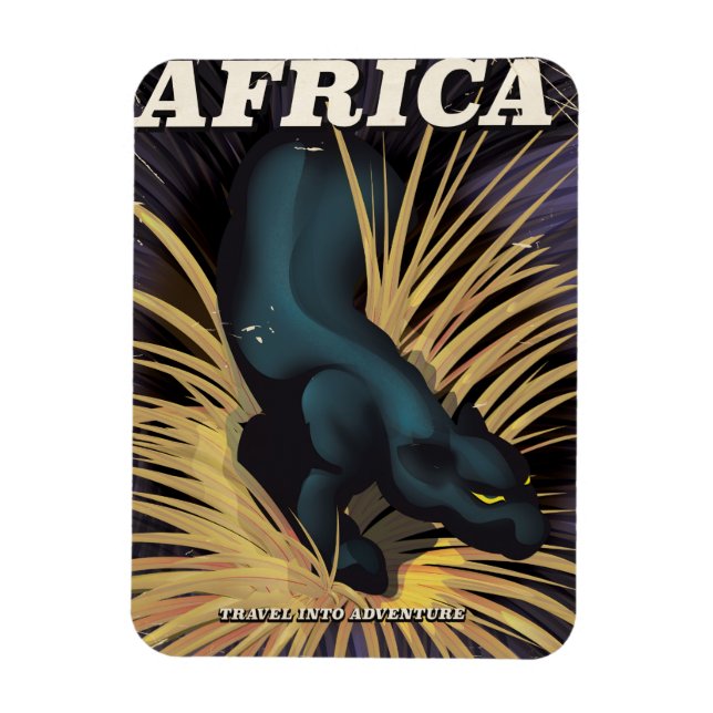Imán Poster de viajes de cosecha africana (Vertical)
